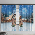 Australia Yulefest Window Curtain Cute Wombat Sydney Opera House