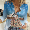 Personalised Australia Yulefest Women Casual Shirt Cute Wombat Sydney Opera House