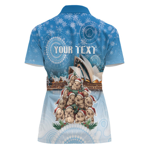 Personalised Australia Yulefest Women Polo Shirt Cute Wombat Sydney Opera House