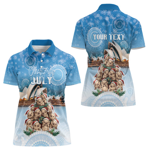 Personalised Australia Yulefest Women Polo Shirt Cute Wombat Sydney Opera House