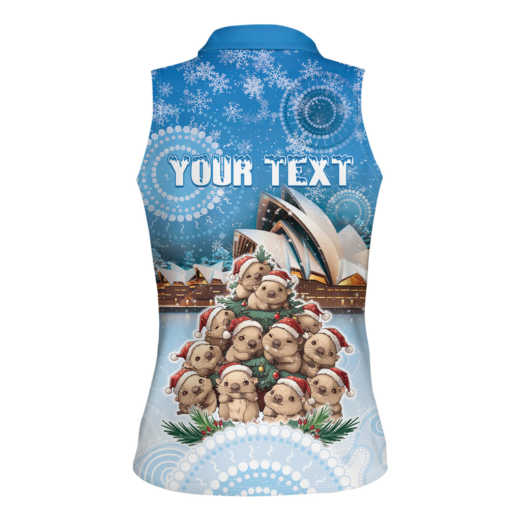 Personalised Australia Yulefest Women Sleeveless Polo Shirt Cute Wombat Sydney Opera House