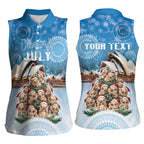 Personalised Australia Yulefest Women Sleeveless Polo Shirt Cute Wombat Sydney Opera House