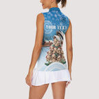 Personalised Australia Yulefest Women Sleeveless Polo Shirt Cute Wombat Sydney Opera House
