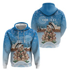 Personalised Australia Yulefest Zip Hoodie Cute Wombat Sydney Opera House