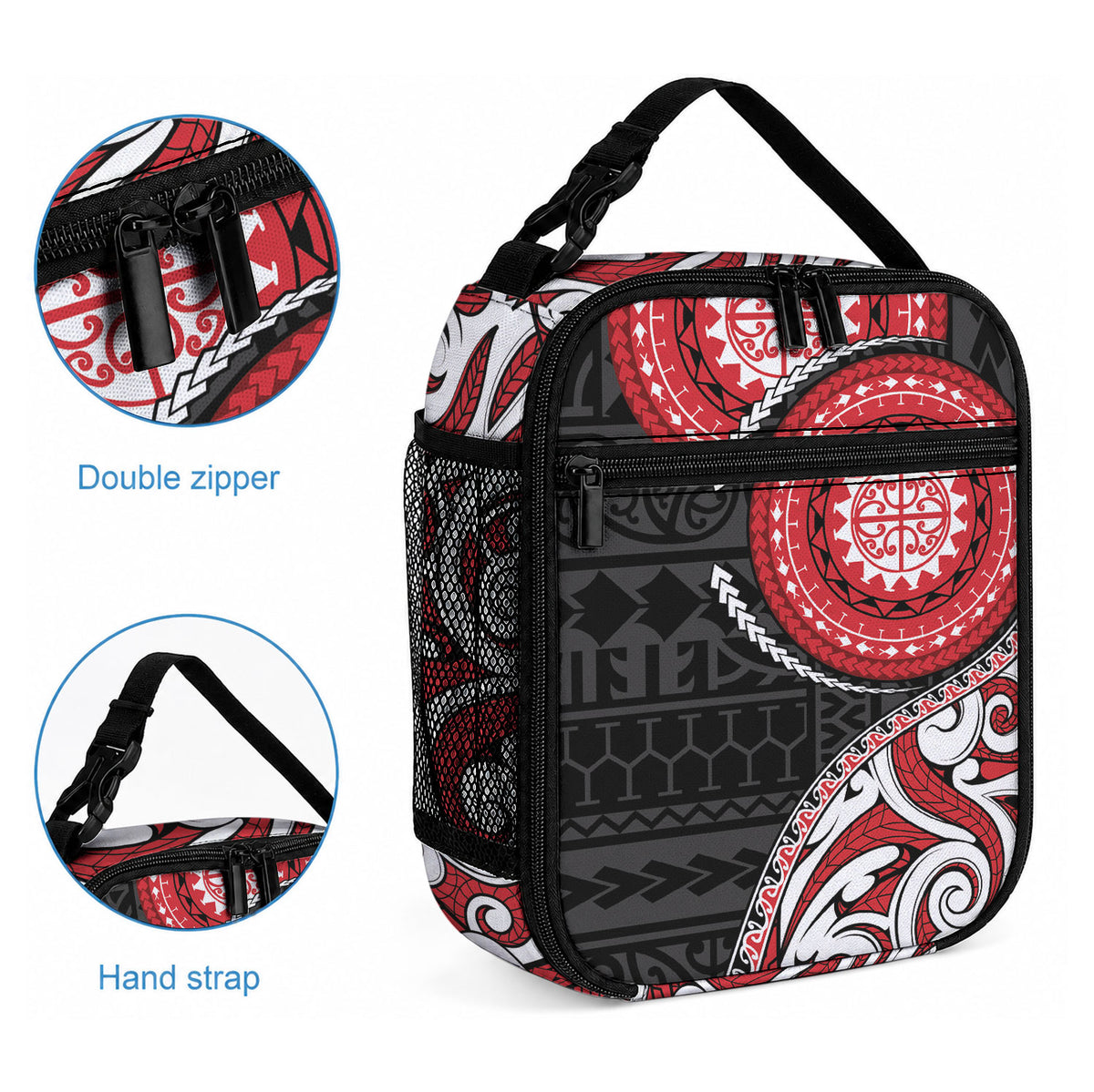 New Zealand Red Maori Koru Simple Style Lunch Bag