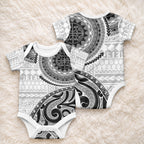New Zealand White Maori Koru Simple Style Baby Onesie