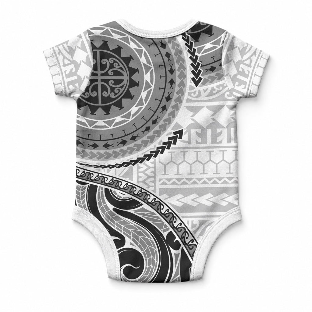 New Zealand White Maori Koru Simple Style Baby Onesie