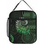 New Zealand Maori Koru Fern Lunch Bag Spiral Polynesian Style Green