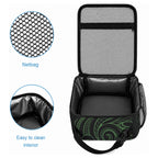 New Zealand Maori Koru Fern Lunch Bag Spiral Polynesian Style Green