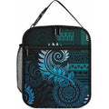 New Zealand Maori Koru Fern Lunch Bag Spiral Polynesian Style Aqua Gradient