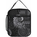New Zealand Maori Koru Fern Lunch Bag Spiral Polynesian Style Gray