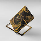 Personalised New Zealand Gold Darts Canvas Wall Art Maori Fern Curve Style