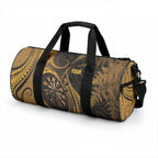 Personalised New Zealand Gold Darts Duffle Bag Maori Fern Curve Style