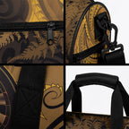 Personalised New Zealand Gold Darts Duffle Bag Maori Fern Curve Style