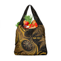Personalised New Zealand Gold Darts Grocery Bag Maori Fern Curve Style