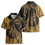 Personalised New Zealand Gold Darts Kid Hawaiian Shirt Maori Fern Curve Style