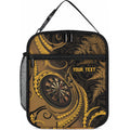Personalised New Zealand Gold Darts Lunch Bag Maori Fern Curve Style