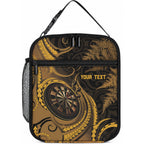 Personalised New Zealand Gold Darts Lunch Bag Maori Fern Curve Style