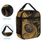 Personalised New Zealand Gold Darts Lunch Bag Maori Fern Curve Style
