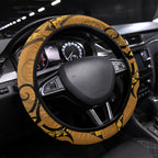 New Zealand Gold Darts Steering Wheel Cover Maori Fern Curve Style