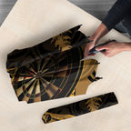 Personalised New Zealand Gold Darts Umbrella Maori Fern Curve Style