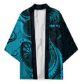 Personalised New Zealand Turquoise Darts Kimono Maori Fern Curve Style