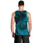 Personalised New Zealand Turquoise Darts Men Tank Top Maori Fern Curve Style