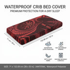 Personalised New Zealand Red Darts Baby Bed Cover Maori Fern Curve Style