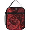 Personalised New Zealand Red Darts Lunch Bag Maori Fern Curve Style