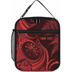 Personalised New Zealand Red Darts Lunch Bag Maori Fern Curve Style