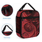Personalised New Zealand Red Darts Lunch Bag Maori Fern Curve Style