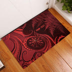 Personalised New Zealand Red Darts Rubber Doormat Maori Fern Curve Style