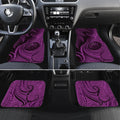 New Zealand Purple Darts Car Mats Maori Fern Curve Style