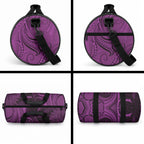 Personalised New Zealand Purple Darts Duffle Bag Maori Fern Curve Style