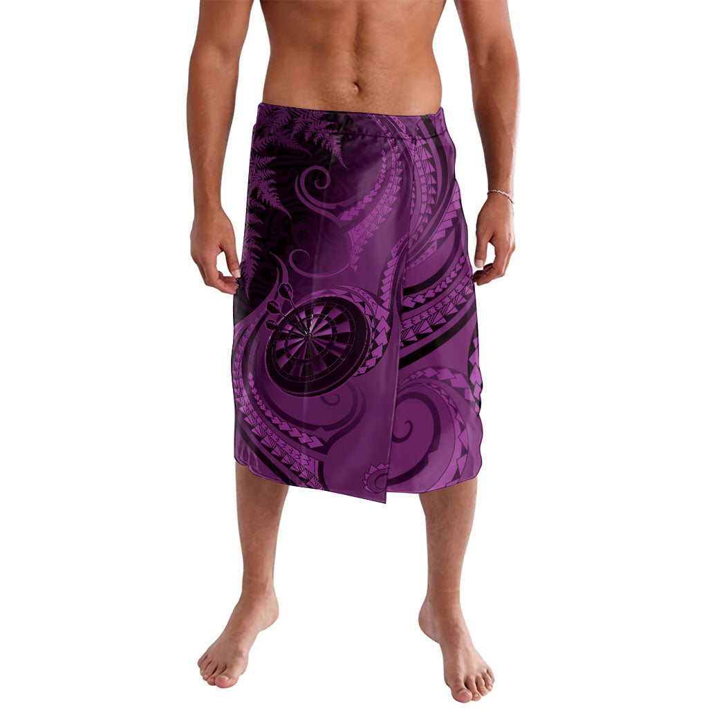 New Zealand Purple Darts Lavalava Maori Fern Curve Style