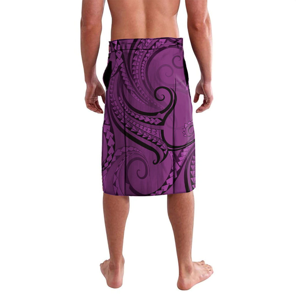 New Zealand Purple Darts Lavalava Maori Fern Curve Style