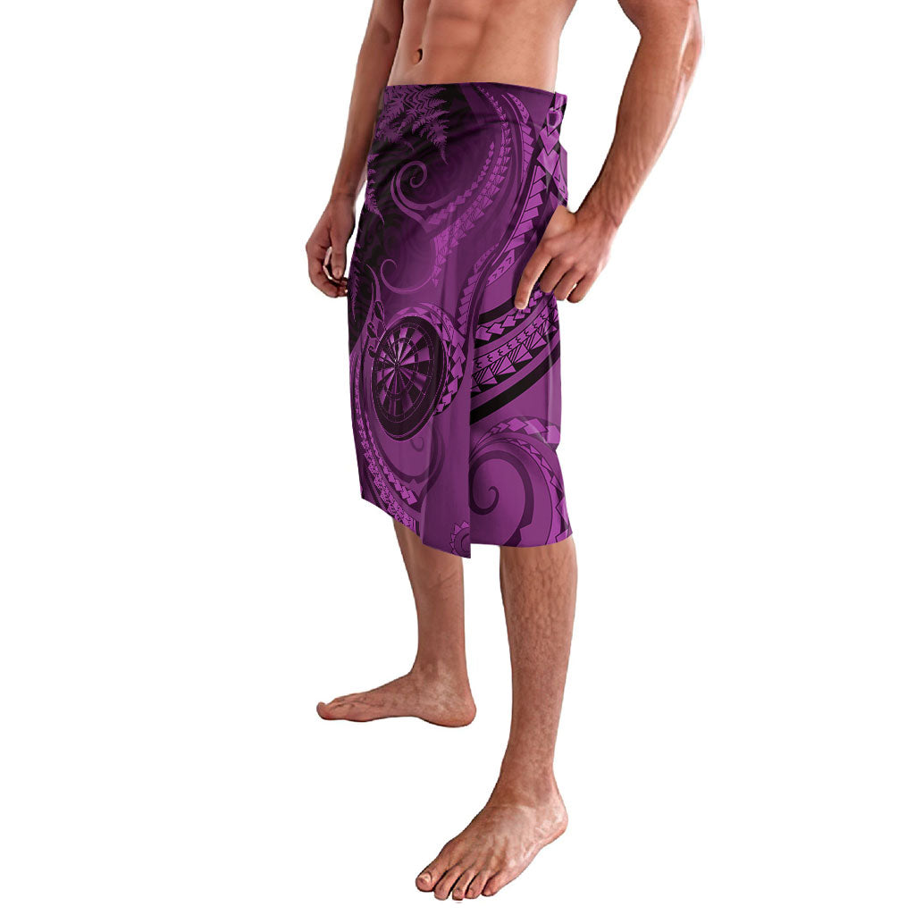 New Zealand Purple Darts Lavalava Maori Fern Curve Style
