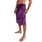 New Zealand Purple Darts Lavalava Maori Fern Curve Style