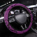 New Zealand Purple Darts Steering Wheel Cover Maori Fern Curve Style