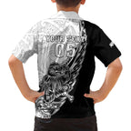 New Zealand Kiwi Rugby Custom Family Matching Off The Shoulder Long Sleeve Dress and Hawaiian Shirt Go Champions Maori Pattern