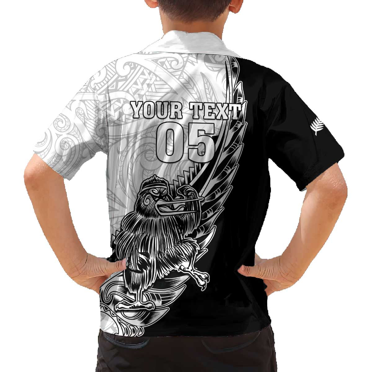 New Zealand Kiwi Rugby Custom Family Matching Off The Shoulder Long Sleeve Dress and Hawaiian Shirt Go Champions Maori Pattern