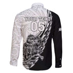 New Zealand Kiwi Rugby Custom Family Matching Off The Shoulder Long Sleeve Dress and Hawaiian Shirt Go Champions Maori Pattern