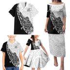 New Zealand Kiwi Rugby Custom Family Matching Puletasi and Hawaiian Shirt Go Champions Maori Pattern