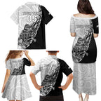 New Zealand Kiwi Rugby Custom Family Matching Puletasi and Hawaiian Shirt Go Champions Maori Pattern