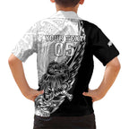 New Zealand Kiwi Rugby Custom Kid Hawaiian Shirt Go Champions Maori Pattern