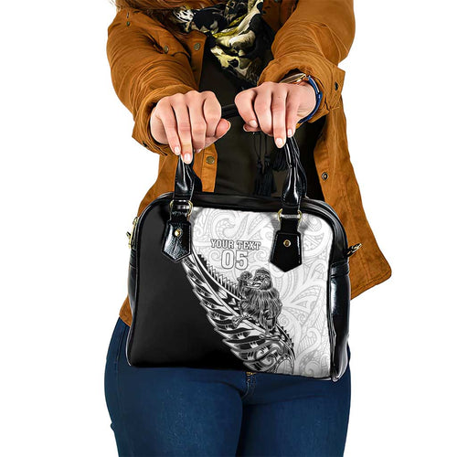 New Zealand Kiwi Rugby Custom Shoulder Handbag Go Champions Maori Pattern