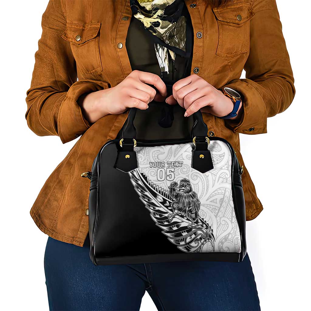 New Zealand Kiwi Rugby Custom Shoulder Handbag Go Champions Maori Pattern