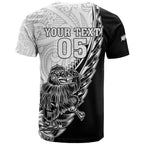 New Zealand Kiwi Rugby Custom T Shirt Go Champions Maori Pattern