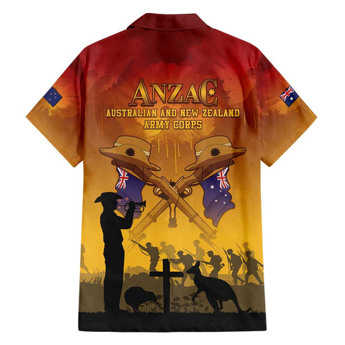 ANZAC Day Family Matching Long Sleeve Bodycon Dress and Hawaiian Shirt Australia And New Zealand Slouch Hats