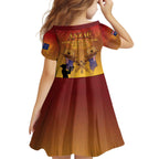 ANZAC Day Family Matching Off The Shoulder Long Sleeve Dress and Hawaiian Shirt Australia And New Zealand Slouch Hats
